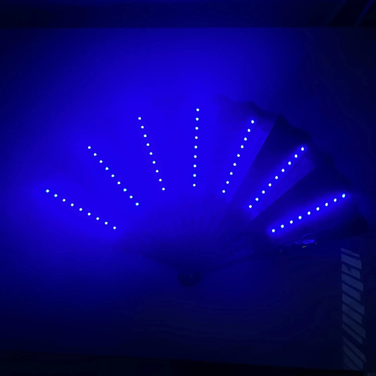 Glow Folding Led Fan Dancing Light Fan Night Show Halloween Christmas Rave Festival Accessories Glow In The Dark Party Supplies - Xlam