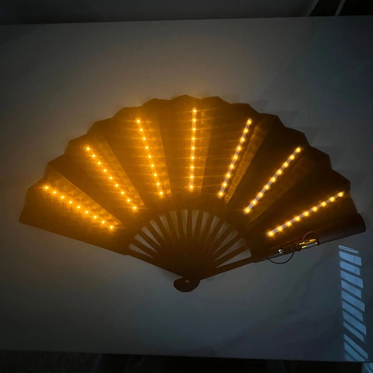 Glow Folding Led Fan Dancing Light Fan Night Show Halloween Christmas Rave Festival Accessories Glow In The Dark Party Supplies - Xlam