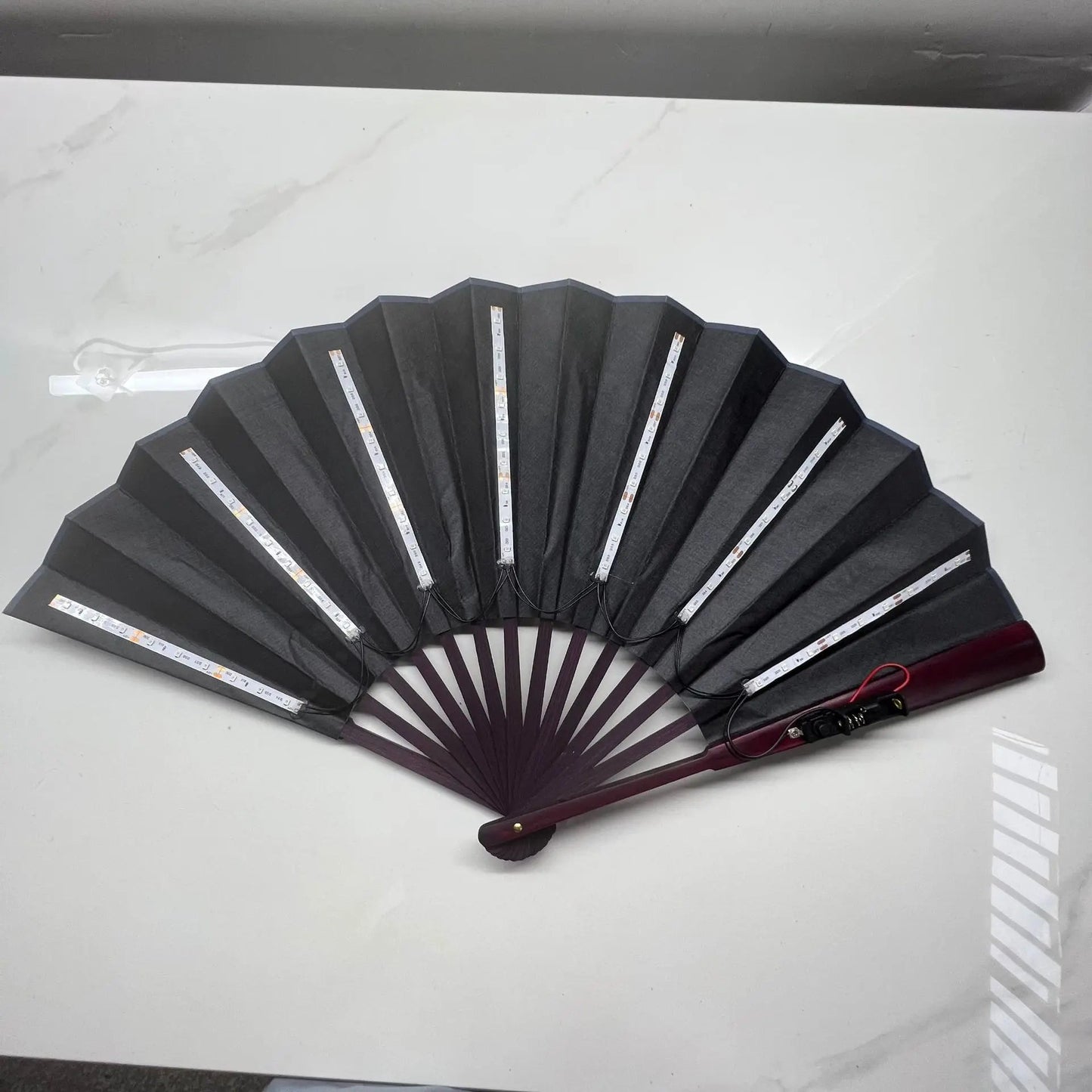 Glow Folding Led Fan Dancing Light Fan Night Show Halloween Christmas Rave Festival Accessories Glow In The Dark Party Supplies - Xlam
