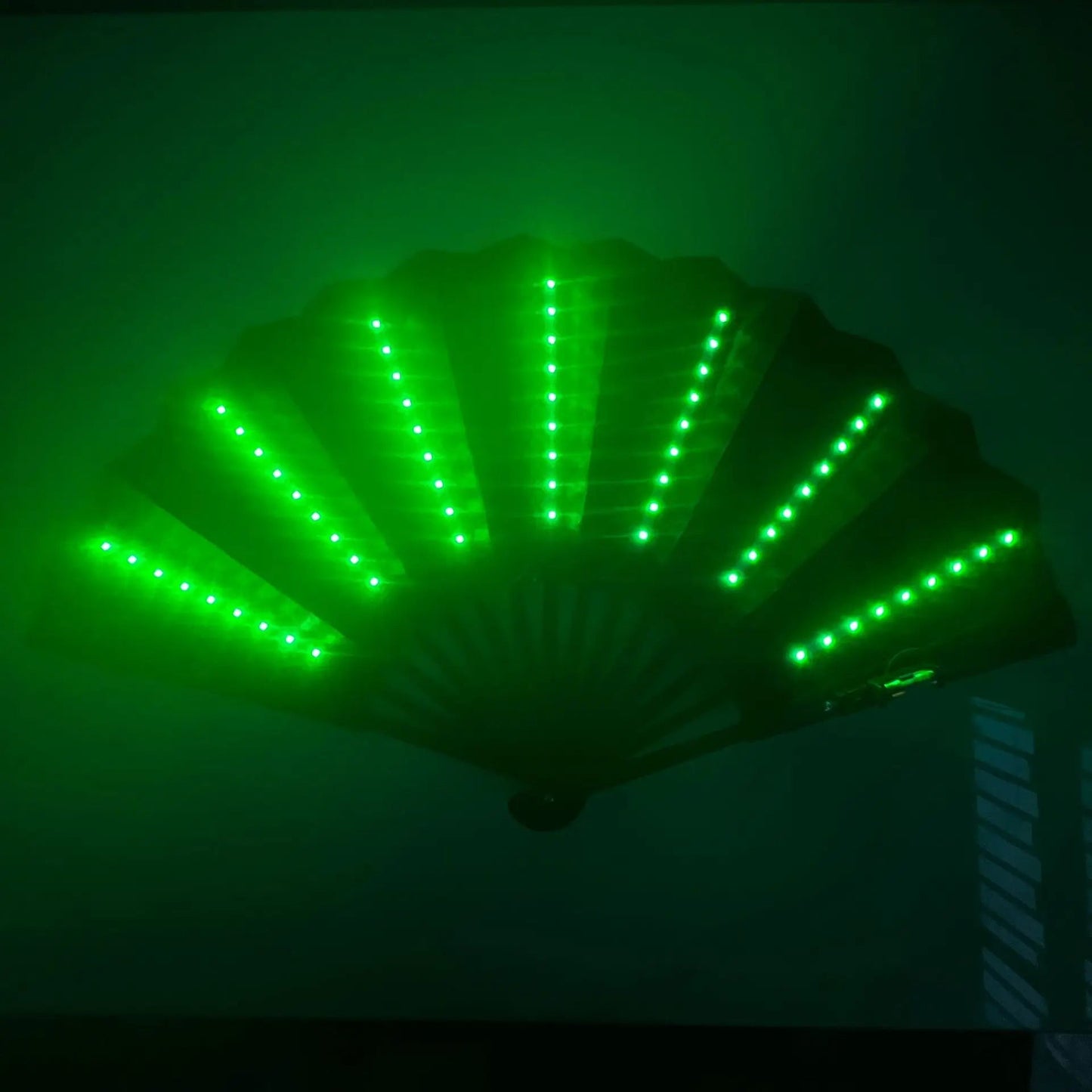 Glow Folding Led Fan Dancing Light Fan Night Show Halloween Christmas Rave Festival Accessories Glow In The Dark Party Supplies - Xlam