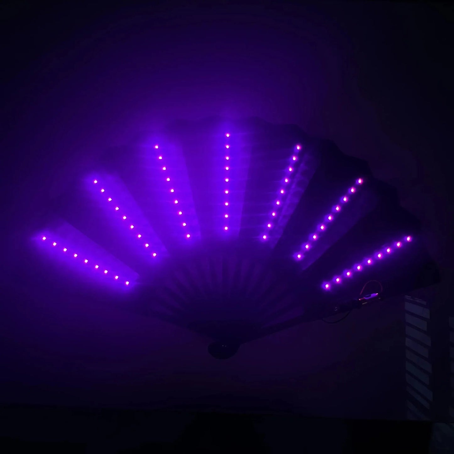 Glow Folding Led Fan Dancing Light Fan Night Show Halloween Christmas Rave Festival Accessories Glow In The Dark Party Supplies - Xlam