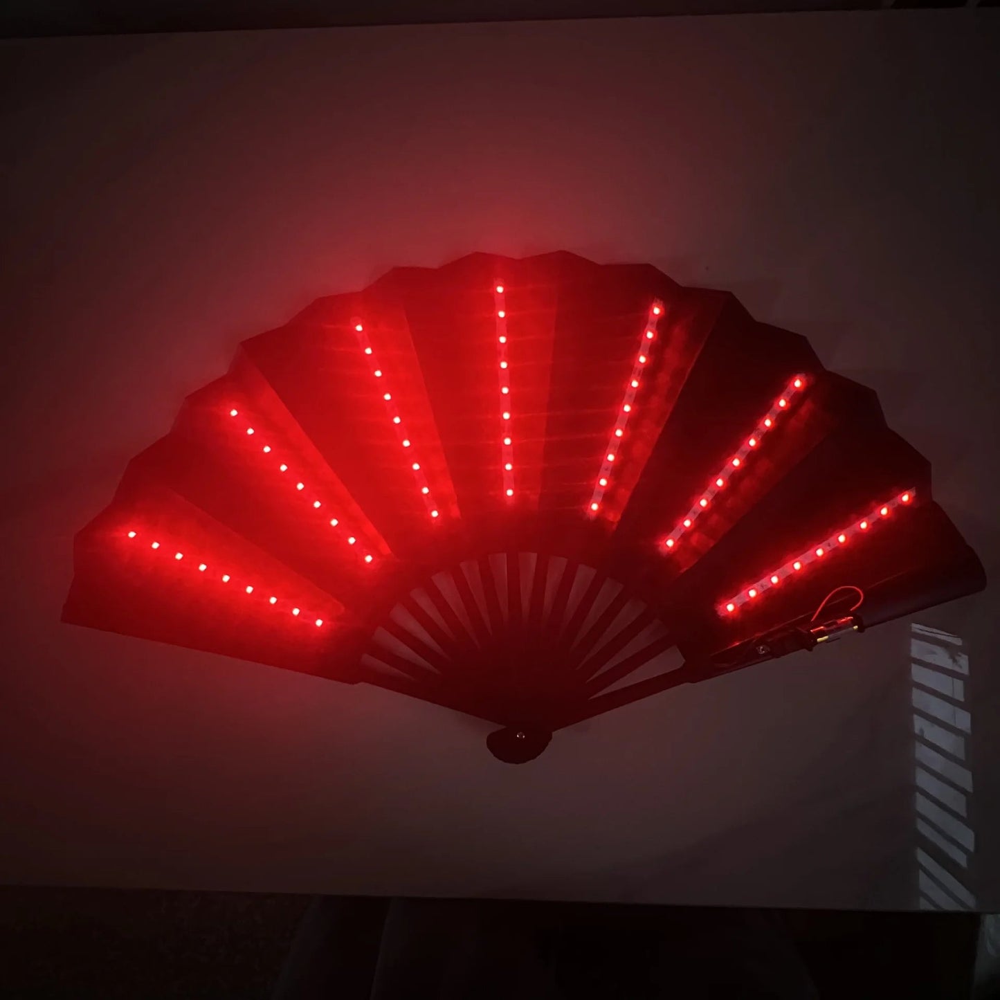 Glow Folding Led Fan Dancing Light Fan Night Show Halloween Christmas Rave Festival Accessories Glow In The Dark Party Supplies - Xlam