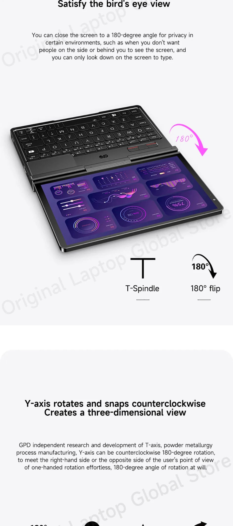 GPD Pocket 4 2025 AMD AI 9 HX 370 32GB/64GB RAM 2TB/4TB SSD 8.8 - inch 2.5K resolution 144 Hz refresh rate mini laptop - Xlam