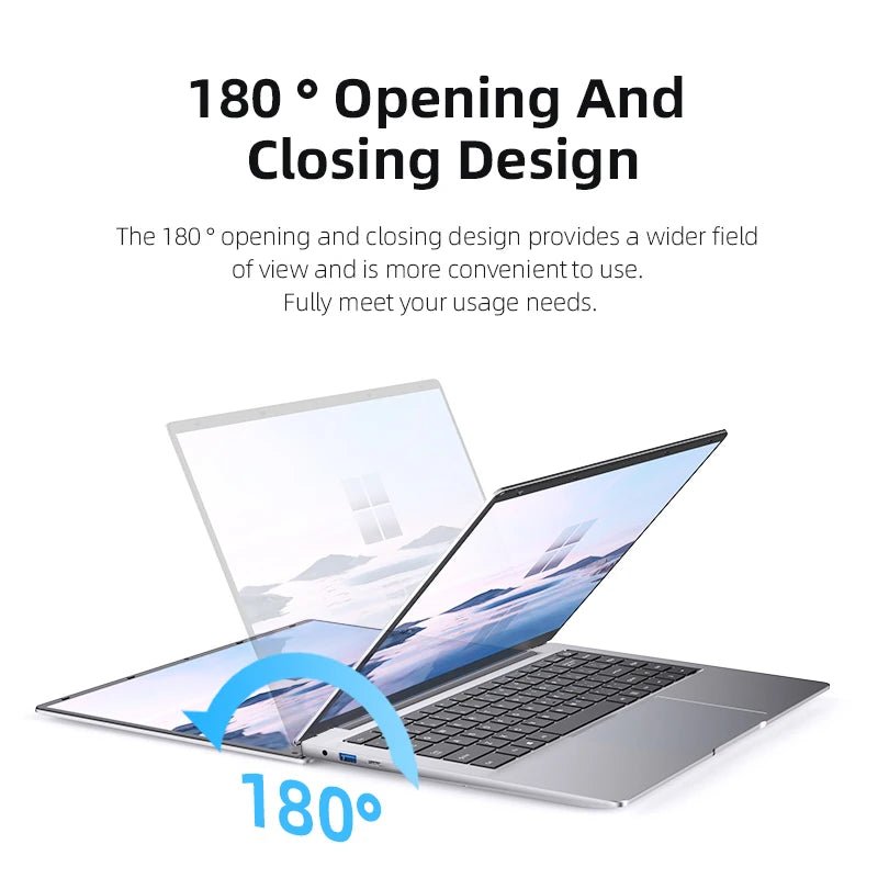 Laptop Computer Windows 11 Pro Intel Atom A3950 2025 Notebook PC 12GB RAM 512GB 1TB 2TB SSD 1920*1080P Office Study Computer - Xlam