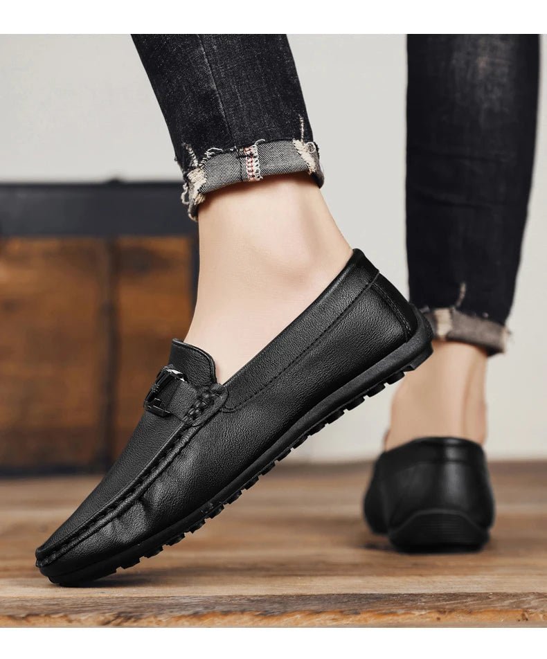 Luxury Brand Comfortable Men Moccasins Soft Male Driving Shoes Fashion Leather Men Casual Shoes Slip on Italian Formal Loafers - Xlam