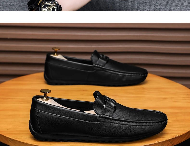 Luxury Brand Comfortable Men Moccasins Soft Male Driving Shoes Fashion Leather Men Casual Shoes Slip on Italian Formal Loafers - Xlam