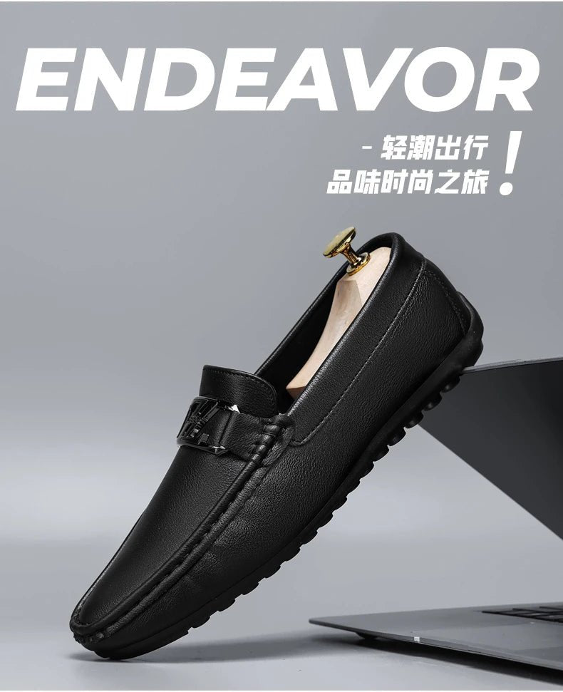 Luxury Brand Comfortable Men Moccasins Soft Male Driving Shoes Fashion Leather Men Casual Shoes Slip on Italian Formal Loafers - Xlam