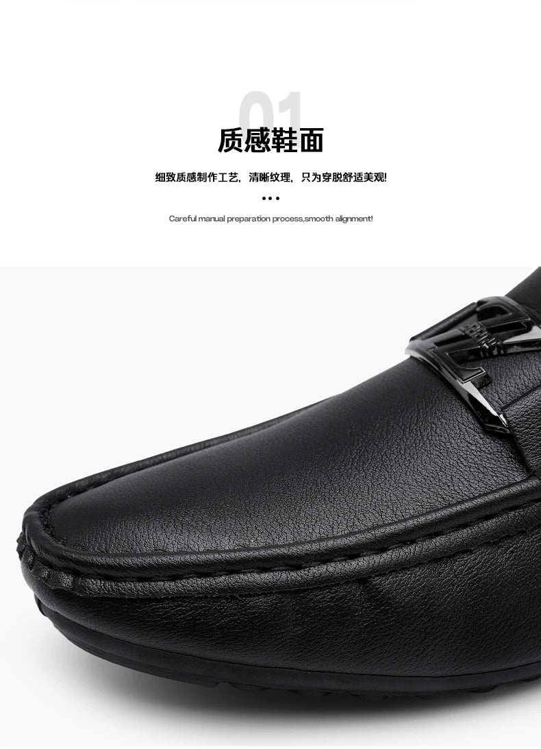 Luxury Brand Comfortable Men Moccasins Soft Male Driving Shoes Fashion Leather Men Casual Shoes Slip on Italian Formal Loafers - Xlam