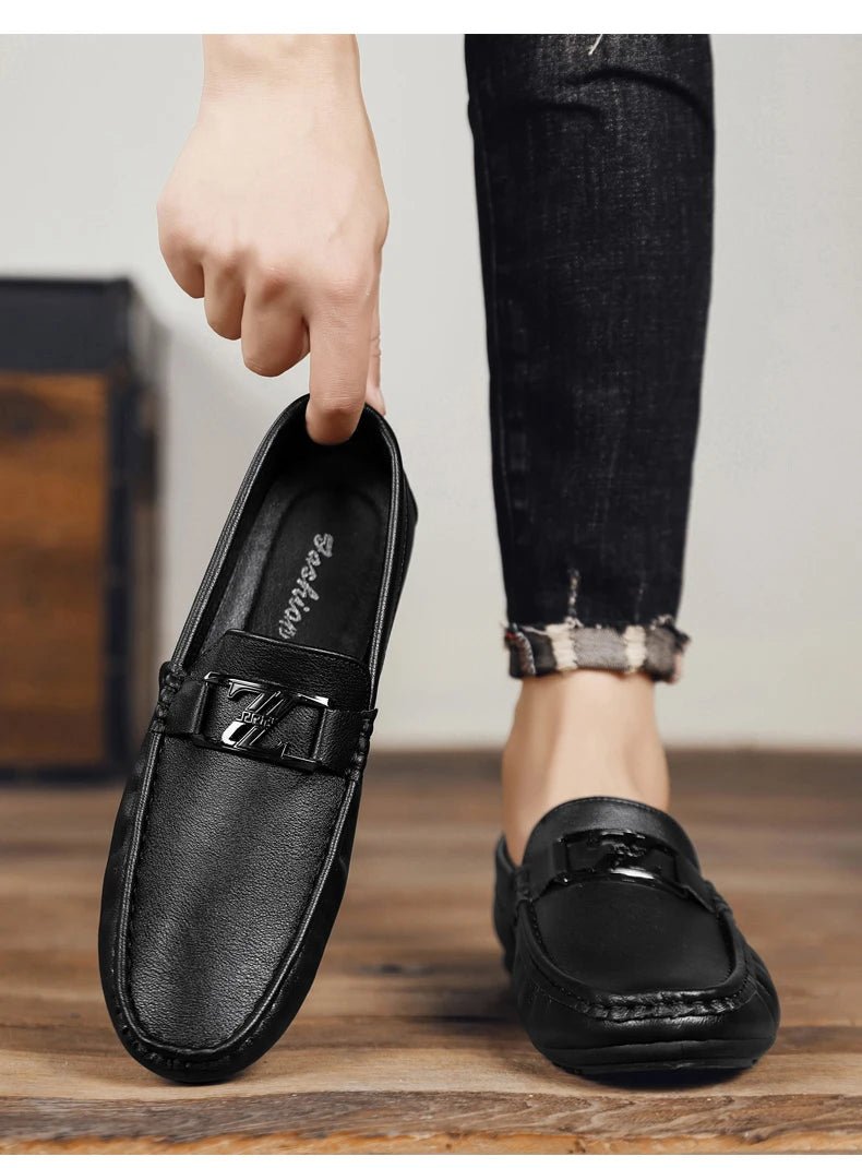 Luxury Brand Comfortable Men Moccasins Soft Male Driving Shoes Fashion Leather Men Casual Shoes Slip on Italian Formal Loafers - Xlam