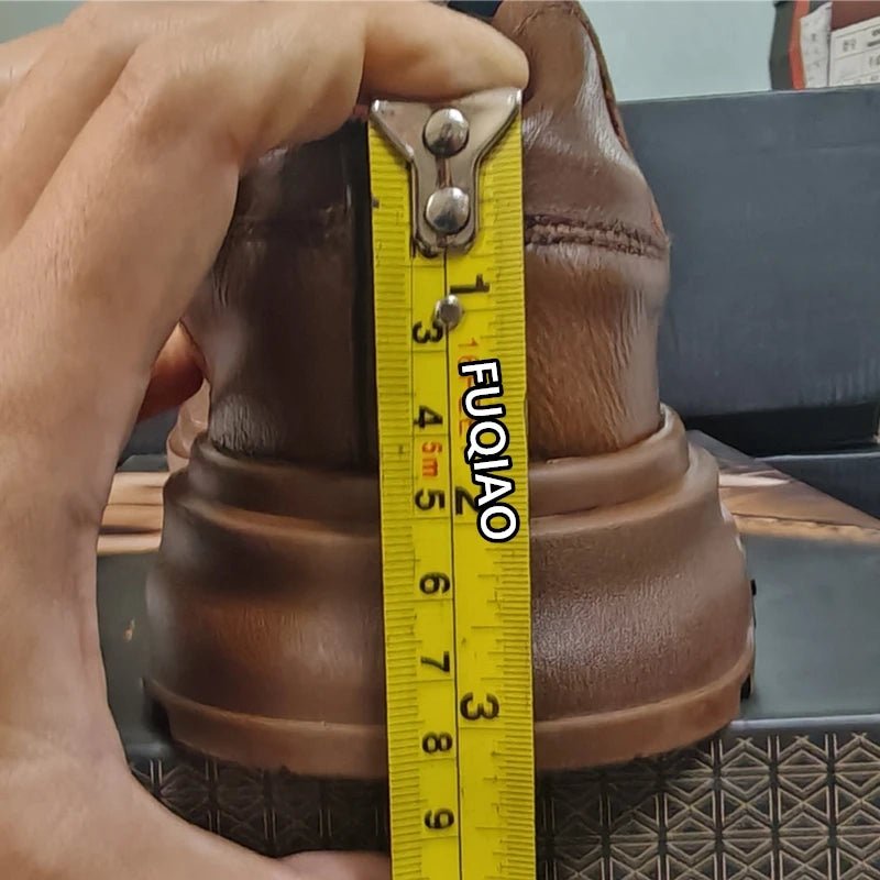 Men Genuine Leather Heightening Shoes Comfort Lace Up Casual Elevator Shoes Commerce Breathable Height Increase Insole 8CM Sport - Xlam