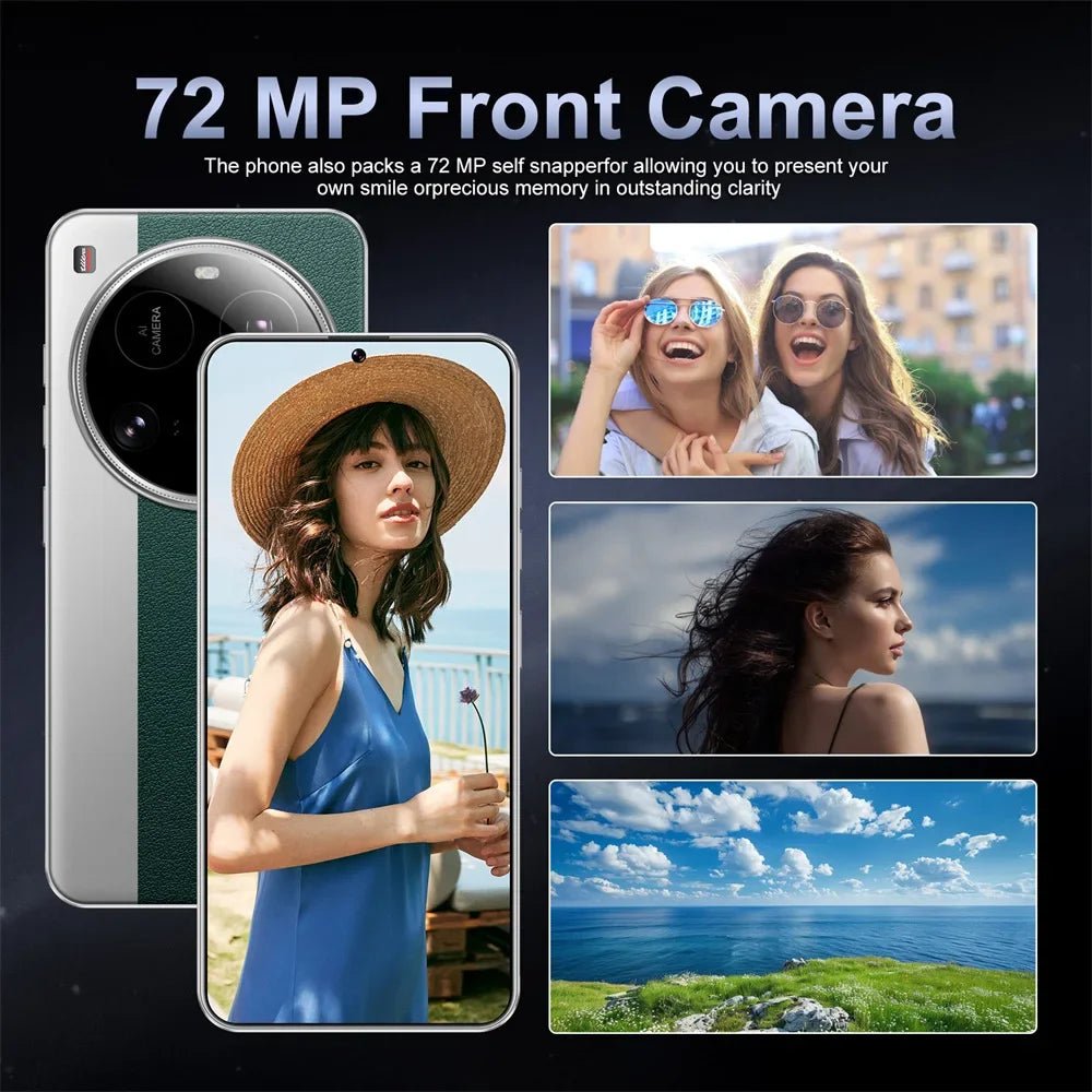 New M15 Ultra Original Cellphones 7.3inch Smartphone 4G 5G Dual SIM Mobile Phones Android 14 Global Version 8000mAh Cell Phone - Xlam