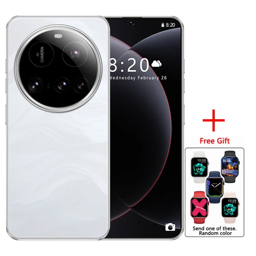 New M15 Ultra Original Cellphones 7.3inch Smartphone 4G 5G Dual SIM Mobile Phones Android 14 Global Version 8000mAh Cell Phone - Xlam