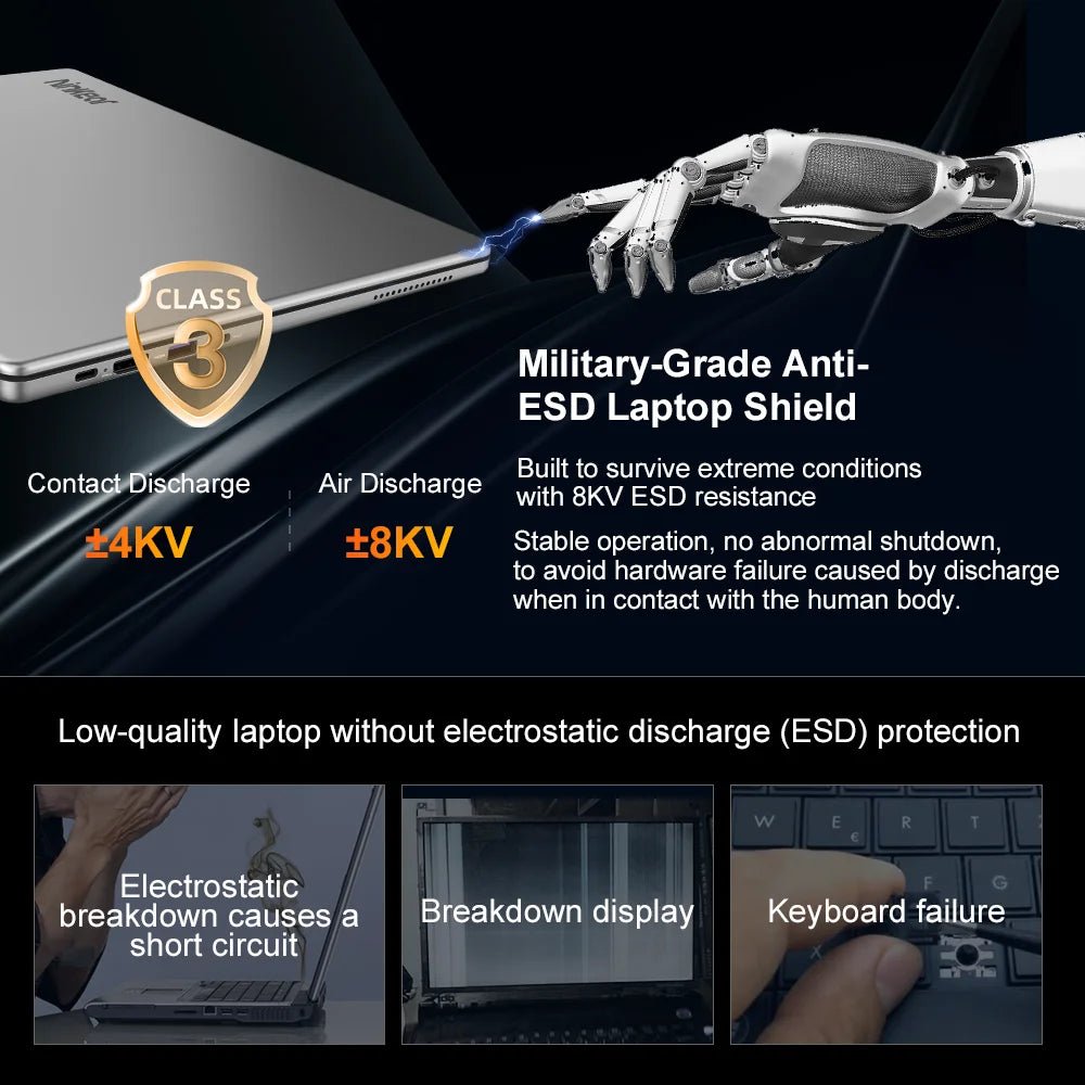 Ninkear A15 Pro Laptop 16GB 1TB AMD Ryzen 5 7430U 16 inch 120Hz 2560*1600 Display Screen Fingerprint Unlock Notebook Computer - Xlam