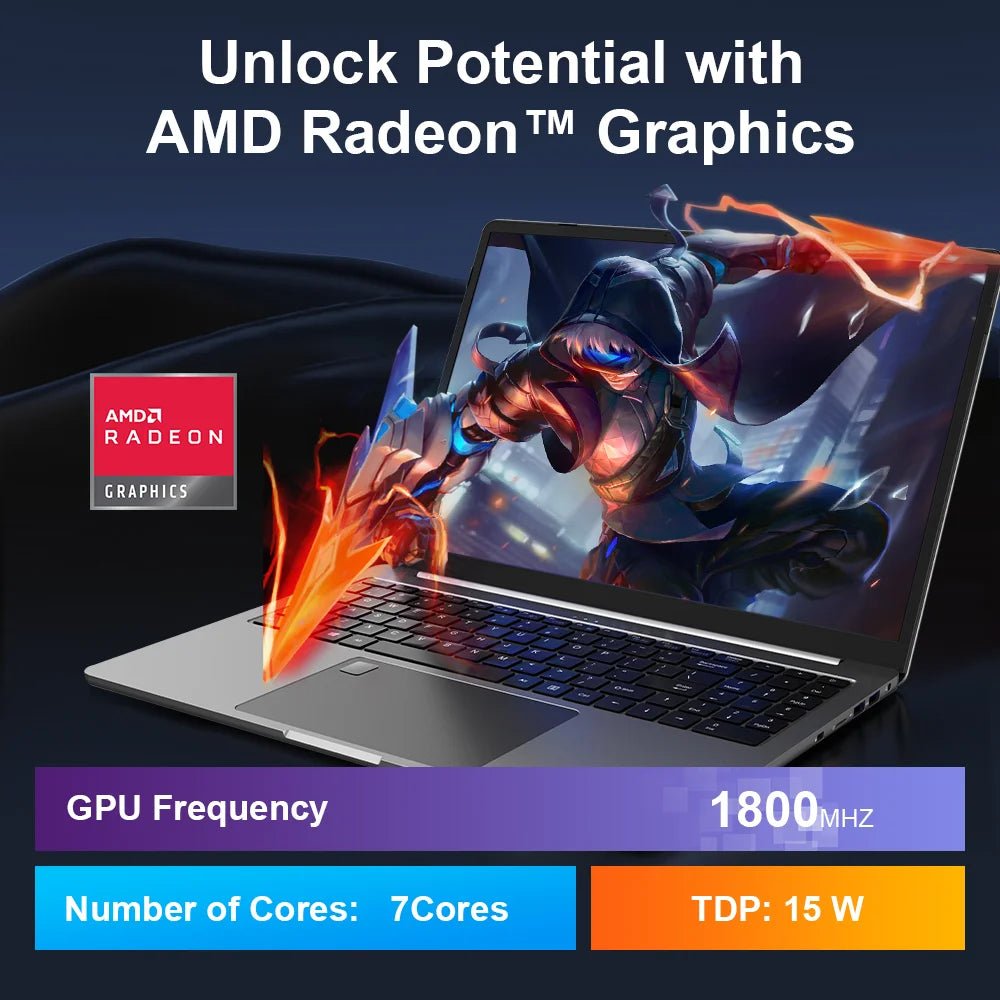 Ninkear A15 Pro Laptop 16GB 1TB AMD Ryzen 5 7430U 16 inch 120Hz 2560*1600 Display Screen Fingerprint Unlock Notebook Computer - Xlam