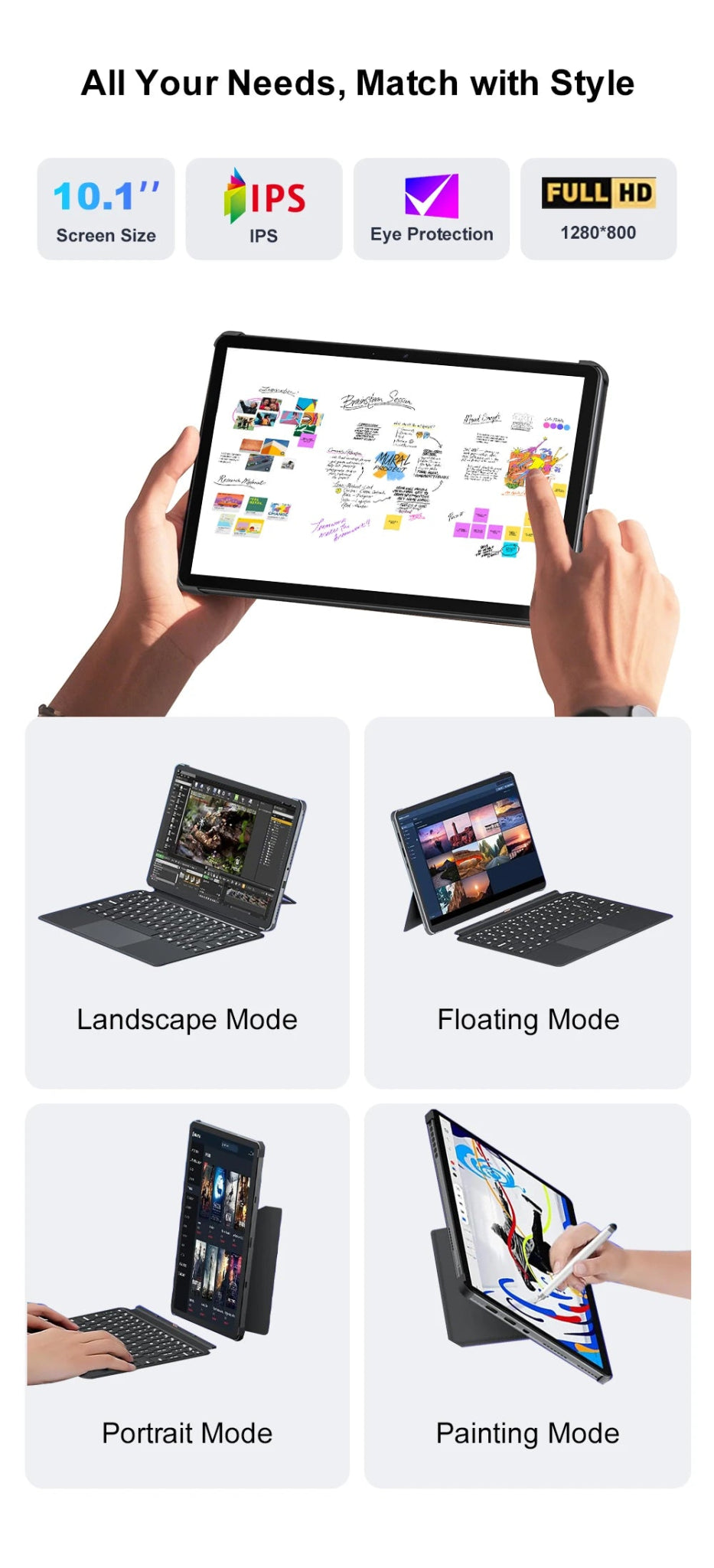 Ninkear X10 2 - in - 1 Laptop,10.1 - inch IPS Intel Core m3 - 8100Y 12GB RAM, 256GB SSD,Windows 11 Pogo Pin Magnetic Backlit Keyboard - Xlam