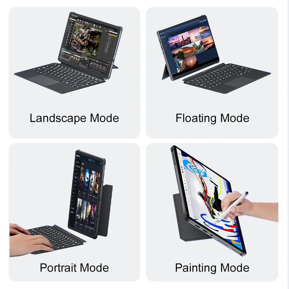 Ninkear X10 2 - in - 1 Laptop,10.1 - inch IPS Intel Core m3 - 8100Y 12GB RAM, 256GB SSD,Windows 11 Pogo Pin Magnetic Backlit Keyboard - Xlam