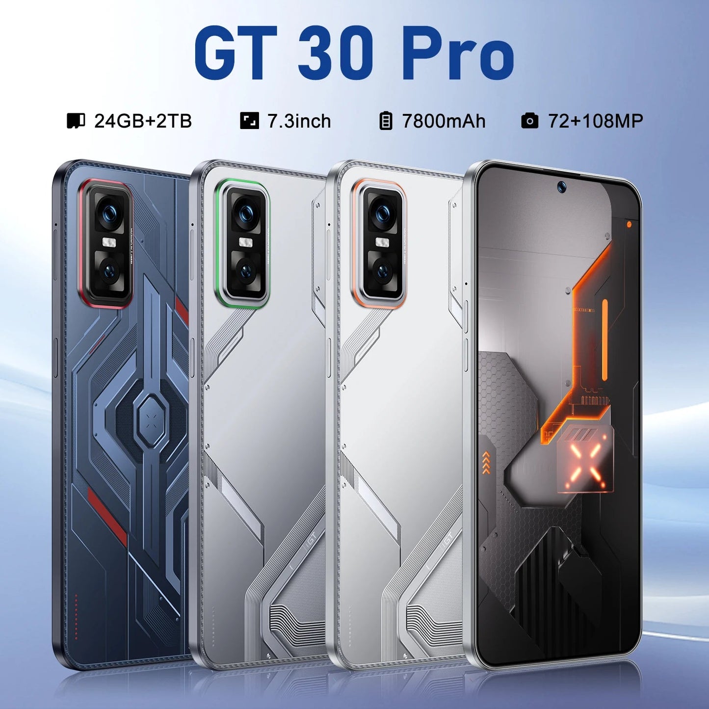 Tablet protective case For 2025 HOT New GT30 Pro 7.3HD Global Edition Original Smart Dual Card 7800mAh Battery - Xlam