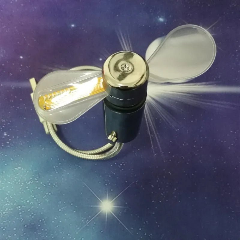 USB Fans Mini Time Display Creative Gft With LED Light New Cool Gadgets Products For Laptop PC Dropship 2025 - Xlam