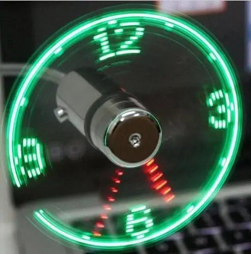 USB Fans Mini Time Display Creative Gft With LED Light New Cool Gadgets Products For Laptop PC Dropship 2025 - Xlam