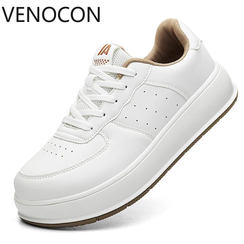 VENOCON Minimalist Stylish Shoes Sneakers Man Fabric Leather With Ball Wide Toe Box Nose More Stack Height Footwear For Women - Xlam