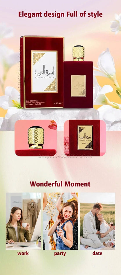100ml Lattafa Asdaaf Ameerat Al Arab EDP for Women | Premium Arabian Perfume | Longlasting & Alluring Scent Date perfume - Xlam