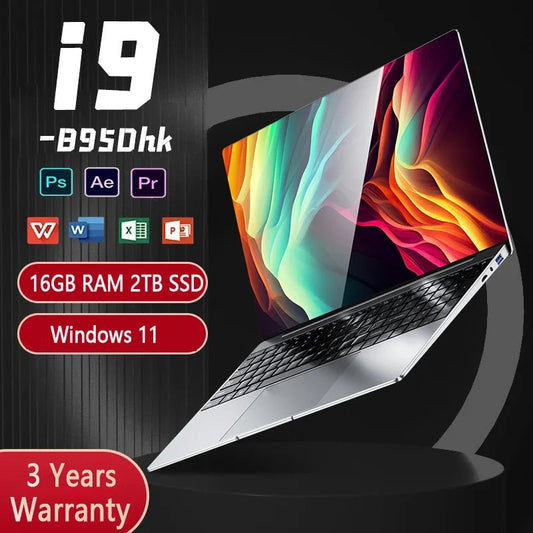14.1” Gaming Laptop Windows 11 Intel Core i9 - 8950hk 16GB RAM 1/2TB M.2 SSD Laptops 4K HD Gaming laptop - Xlam