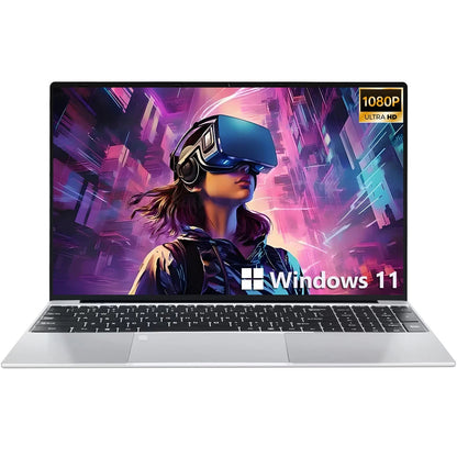 15.6 inch Laptop Computer Intel Celeron N4000 Notebook PC Fingerprint Unlock Windows 11 Pro 16GB RAM 1TB SSD 1920*1080P Laptops - Xlam