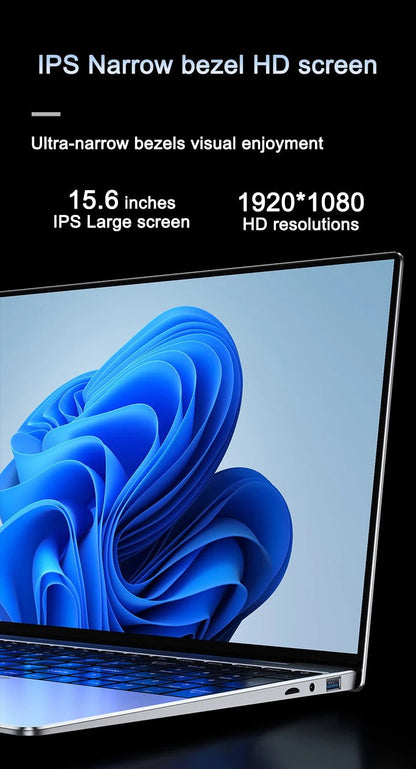 2025 New 15.6" Lightweight Laptop N95 32GB+2048GB FHD IPS Display 7500mAh Battery Backlit Keyboard Fingerprint Unlock - Xlam