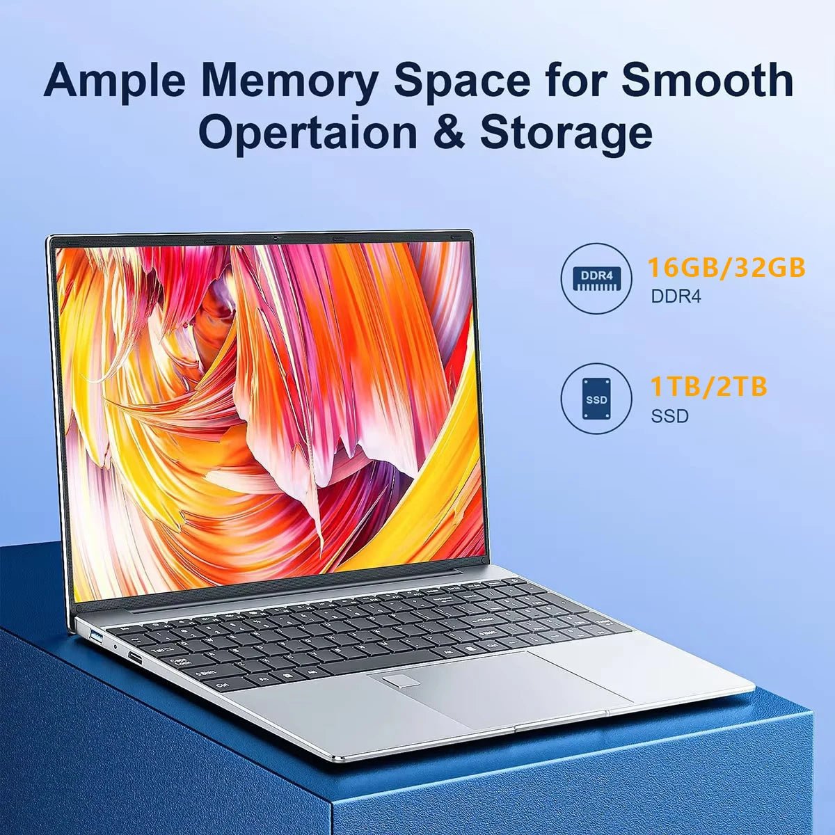 2025 New 15.6" Lightweight Laptop N95 32GB+2048GB FHD IPS Display 7500mAh Battery Backlit Keyboard Fingerprint Unlock - Xlam