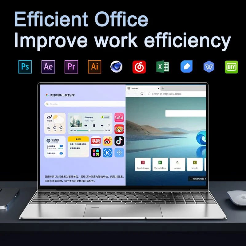 2025 New 15.6" Lightweight Laptop N95 32GB+2048GB FHD IPS Display 7500mAh Battery Backlit Keyboard Fingerprint Unlock - Xlam