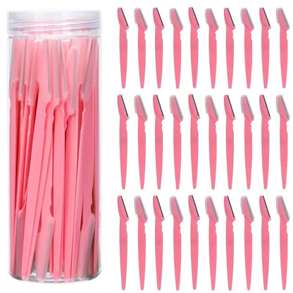 40Pcs Makeup Beauty Tools Safe Eyebrow Trimmer Eye Brow Razor Shaver Blades Face Body Hair Removal,Woman Eyebrows Shaping Knife - Xlam
