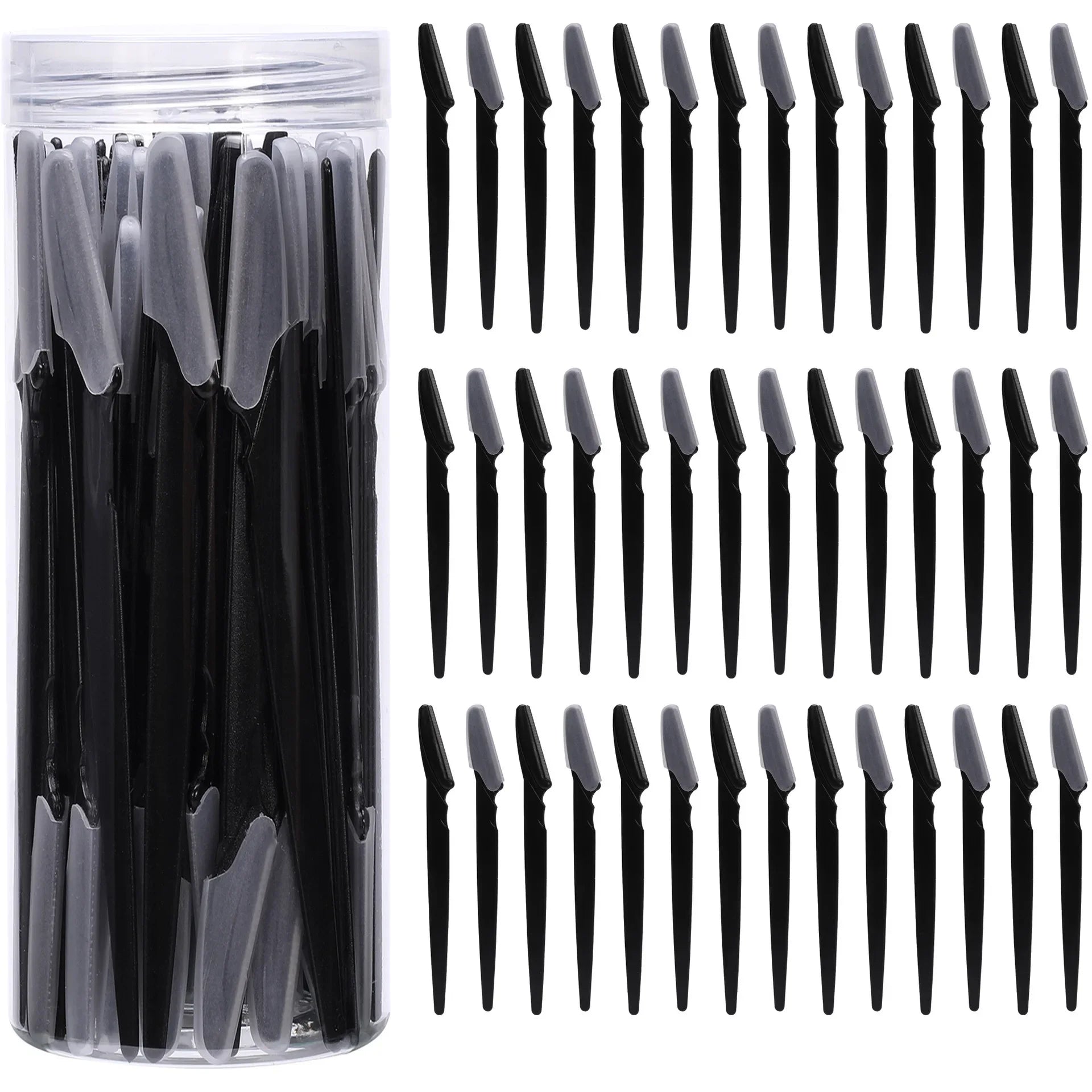 40Pcs Makeup Beauty Tools Safe Eyebrow Trimmer Eye Brow Razor Shaver Blades Face Body Hair Removal,Woman Eyebrows Shaping Knife - Xlam