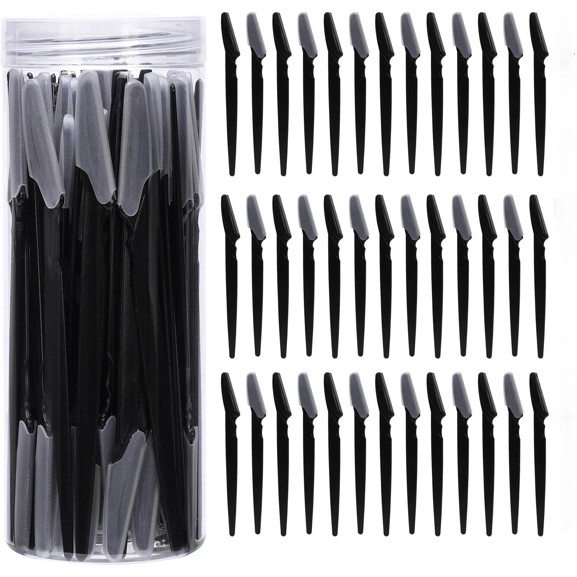 40Pcs Makeup Beauty Tools Safe Eyebrow Trimmer Eye Brow Razor Shaver Blades Face Body Hair Removal,Woman Eyebrows Shaping Knife - Xlam