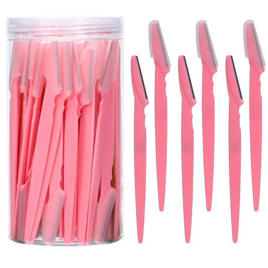 40Pcs Makeup Beauty Tools Safe Eyebrow Trimmer Eye Brow Razor Shaver Blades Face Body Hair Removal,Woman Eyebrows Shaping Knife - Xlam