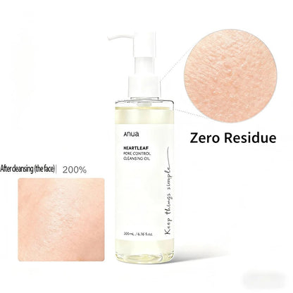 Anua Heartleaf Pore Control Cleansing Oil, Cleansing Oil for Oily Skin, Deep Cleansing Makeup Remover, Korean Skincare - Xlam