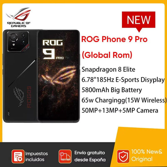 ASUS ROG Phone 9 Pro Snapdragon 8 Elite 6.78'' 185Hz E - Sports Display 50MP Camera 5800mAh Battery 512GB/1TB Global Rom - Xlam
