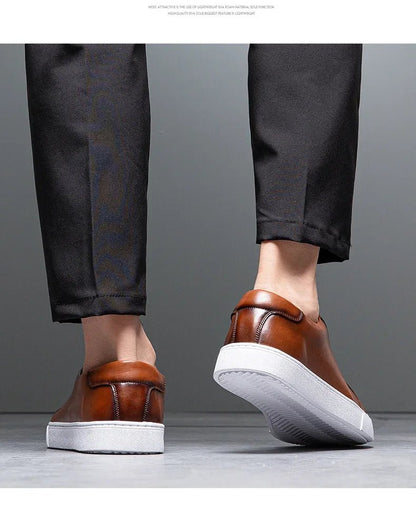 British Style Polishing Casual Soft Sole Small White Shoes for Men Extra Large Men's Shoes 2024 Spring New Trendy Board Shoes - Xlam