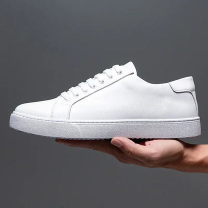 British Style Polishing Casual Soft Sole Small White Shoes for Men Extra Large Men's Shoes 2024 Spring New Trendy Board Shoes - Xlam