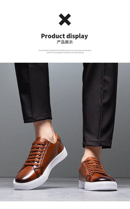 British Style Polishing Casual Soft Sole Small White Shoes for Men Extra Large Men's Shoes 2024 Spring New Trendy Board Shoes - Xlam