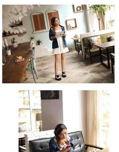 British style women brogue shoes cross tied mixed color round toe wingtip oxfords casual footwear sapatos chaussures - Xlam