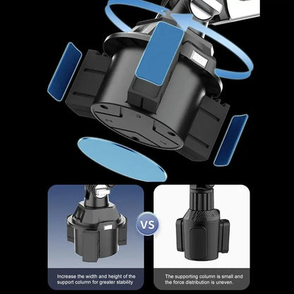 Car Mobile Phone Stand 360 - degree Rotation Adjustable Arm Universal Car Cup Holder Tablet & Phone Mount for IPad Pro - Xlam