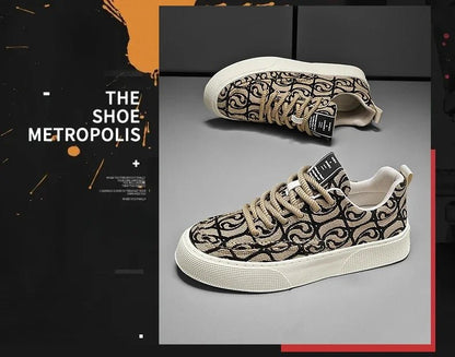 Casual Men's Canvas Shoes 2025 New Designer Men Skateboard Shoes Outdoor Breathable Flats Lace Up Walking Shoe Zapatillas Hombre - Xlam