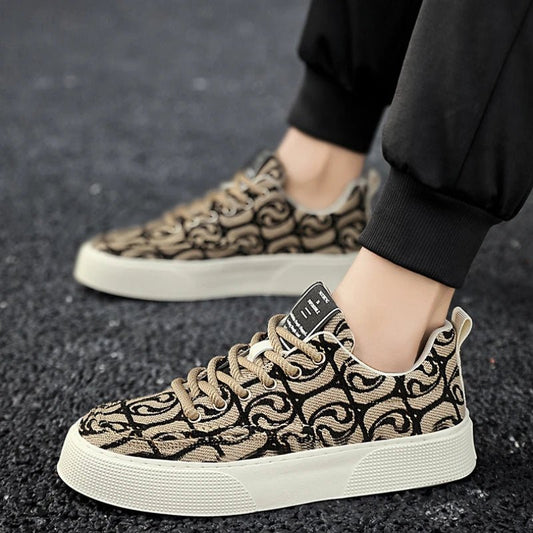 Casual Men's Canvas Shoes 2025 New Designer Men Skateboard Shoes Outdoor Breathable Flats Lace Up Walking Shoe Zapatillas Hombre - Xlam