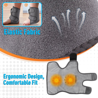 Electric Ankle Protector Ankle & Wrist Massager Foot Brace Hot Compress Vibration Ankle Support Guard Band Muscle Relax - Xlam