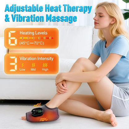 Electric Ankle Protector Ankle & Wrist Massager Foot Brace Hot Compress Vibration Ankle Support Guard Band Muscle Relax - Xlam