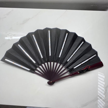 Glow Folding Led Fan Dancing Light Fan Night Show Halloween Christmas Rave Festival Accessories Glow In The Dark Party Supplies - Xlam