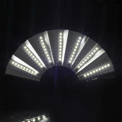 Glow Folding Led Fan Dancing Light Fan Night Show Halloween Christmas Rave Festival Accessories Glow In The Dark Party Supplies - Xlam