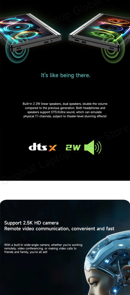 GPD Pocket 4 2025 AMD AI 9 HX 370 32GB/64GB RAM 2TB/4TB SSD 8.8 - inch 2.5K resolution 144 Hz refresh rate mini laptop - Xlam