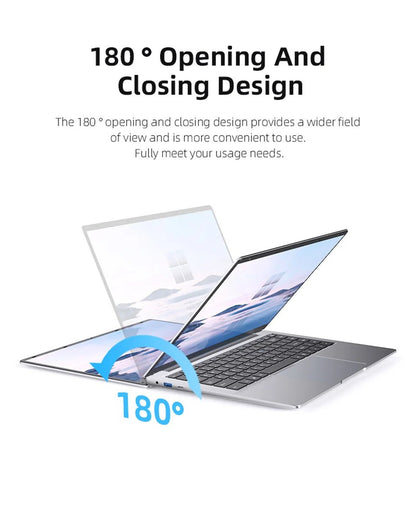 Laptop Computer Windows 11 Pro Intel Atom A3950 2025 Notebook PC 12GB RAM 512GB 1TB 2TB SSD 1920*1080P Office Study Computer - Xlam