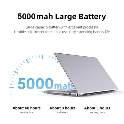 Laptop Computer Windows 11 Pro Intel Atom A3950 2025 Notebook PC 12GB RAM 512GB 1TB 2TB SSD 1920*1080P Office Study Computer - Xlam